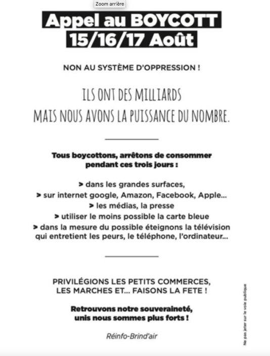 Appel au Boycott ! - Syndicat Liberté Santé • SLS🕊️