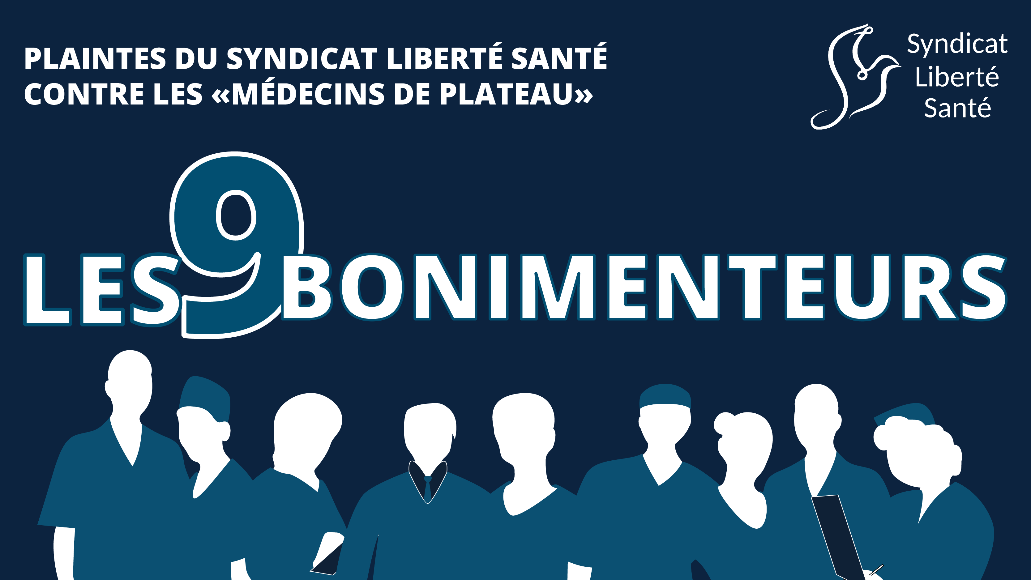 9 Bonimenteurs plainte médecins de plateau COVID19 - Syndicat Liberté Santé SLS-min