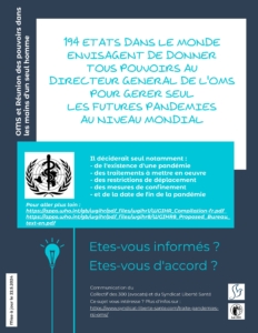 1. Concentration des pouvoirs - Traité Pandémies OMS Règlement Sanitaire International Collectif des 300 IAL- Syndicat Liberté Santé SLS