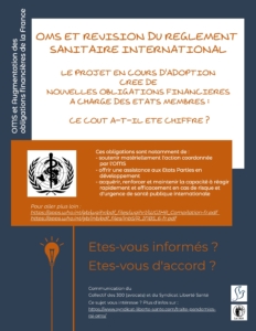 3. Obligations financières de la France - Traité Pandémies OMS Règlement Sanitaire International Collectif des 300 IAL- Syndicat Liberté Santé SLS
