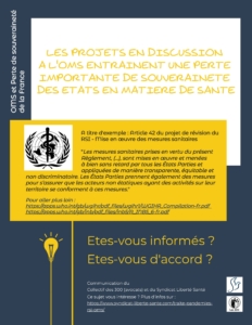 6. Perte de souveraineté - Traité Pandémies OMS Règlement Sanitaire International Collectif des 300 IAL- Syndicat Liberté Santé SLS