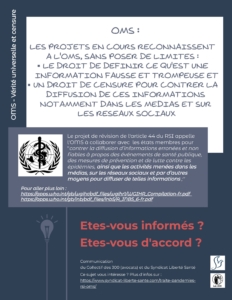 8. Vérité Universelle et Censure - Traité Pandémies OMS Règlement Sanitaire International Collectif des 300 IAL- Syndicat Liberté Santé SLS