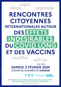 Vierzon Rencontres citoyennes internationales effets indésirables vaccin covid 19 covid long Syndicat Liberté Santé
