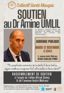 Amine Umlil convocation audience en appel Ordre des Pharmaciens