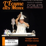 Affiche L'Écume des Maux pièce théâtre soignants suspendus laure anne guillemot