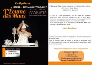 Présentation L'Écume des Maux pièce théâtre soignants suspendus laure anne guillemot