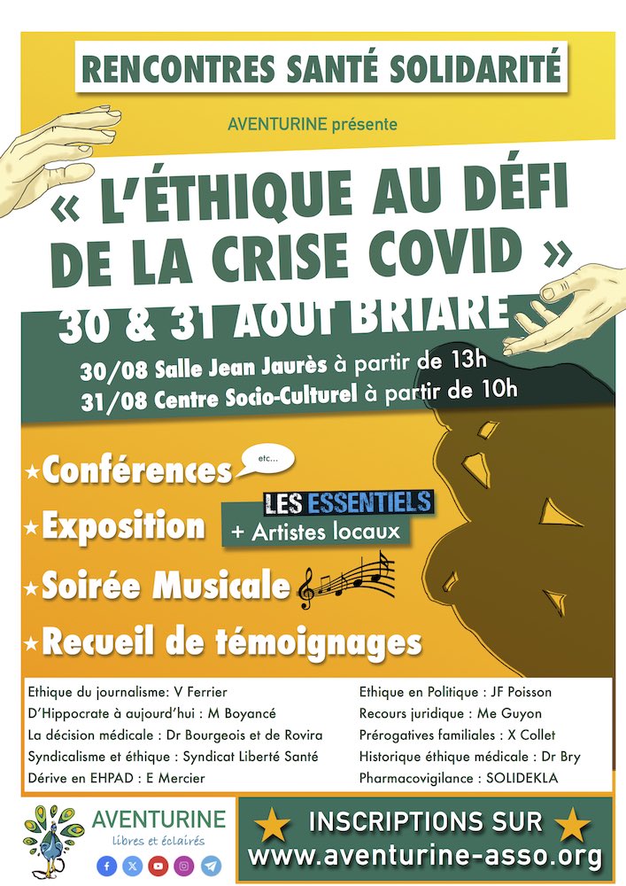 Affiche Rencontres Solidarité Santé BRIARE Aventurine