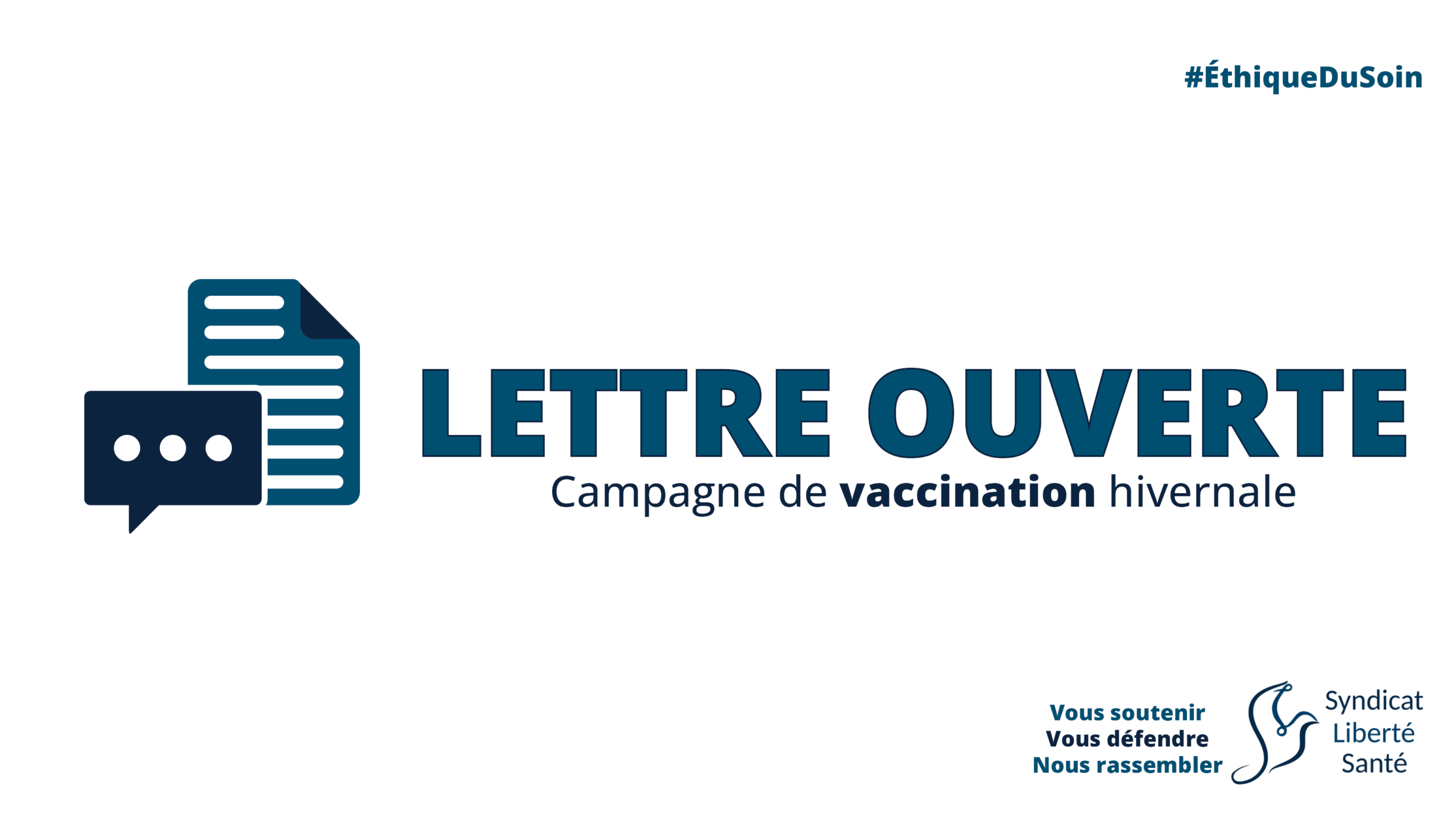 Lettre Confraternelle Campagne vaccination hivernale 14 octobre 2025 Syndicat Liberté Santé SLS