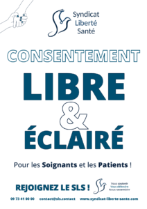 SLS Affiche A4v Consentement Libre et éclairé Syndicat Liberté Santé