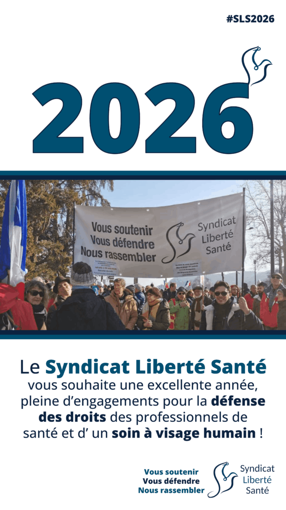 Voeux 2026 SLS Professionnel de santé soignants Syndicat Liberté Santé