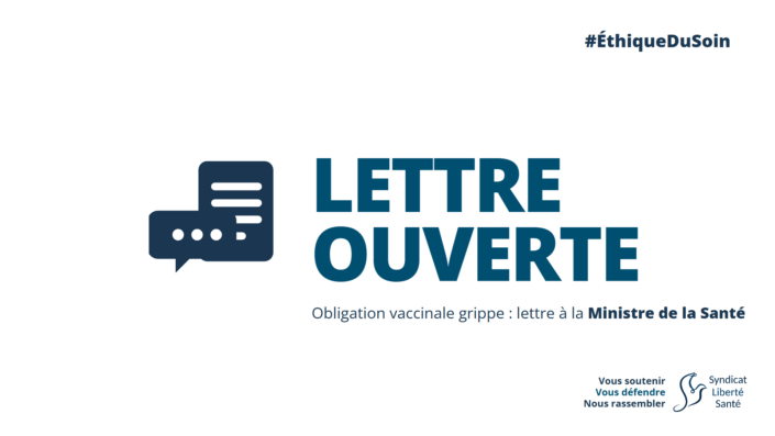 Lettre Ouverte Ministre – Obligation vaccinale grippe – SLS v2