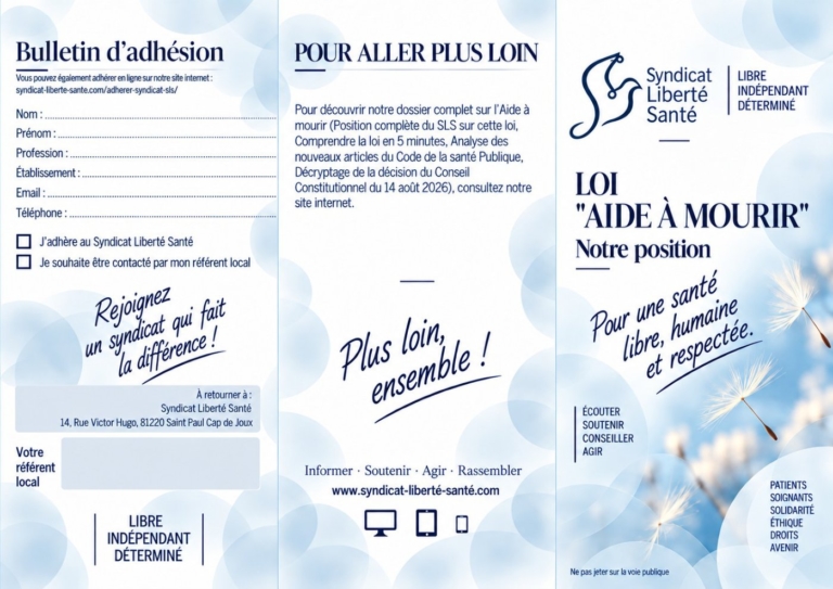 Loi « aide à mourir » : notre position