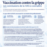 Affiche du Syndicat Liberté Santé : vaccination contre la grippe, les conclusions de la HAS à connaître