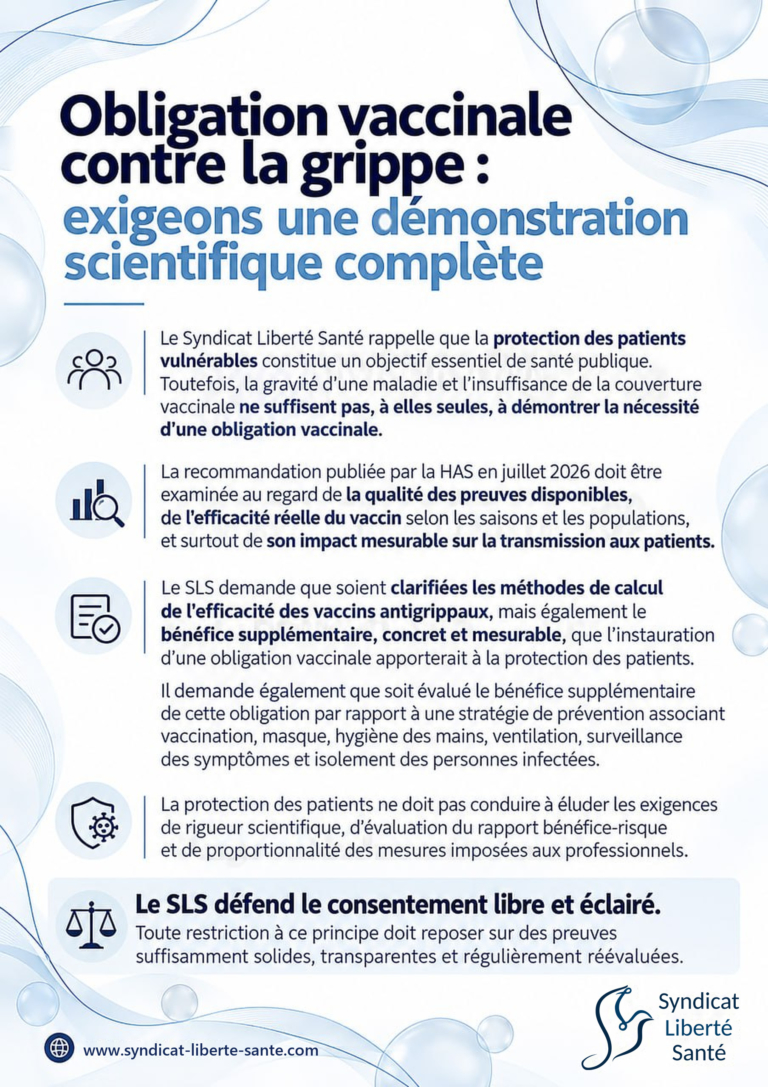 Obligation vaccinale contre la grippe : exigeons une démonstration scientifique complète